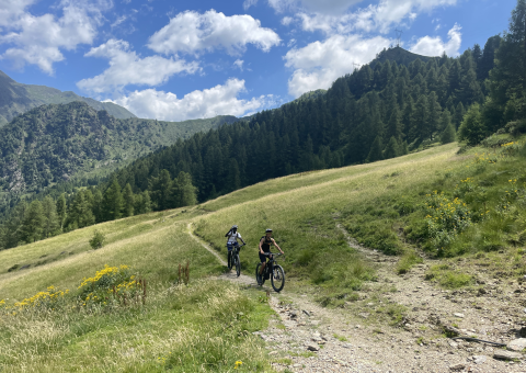 Salita su sentiero ai Laghitt